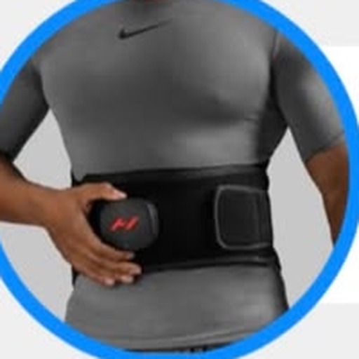 Cinta de termoterapia com tecnologia HyperHeat aplicada na lombar