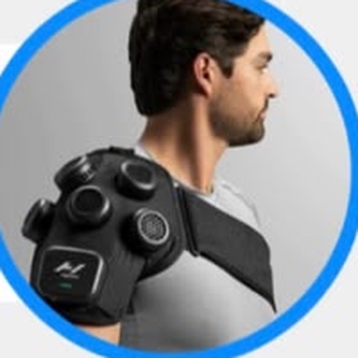 Dispositivo Hyperice de terapia de contraste vestido no ombro